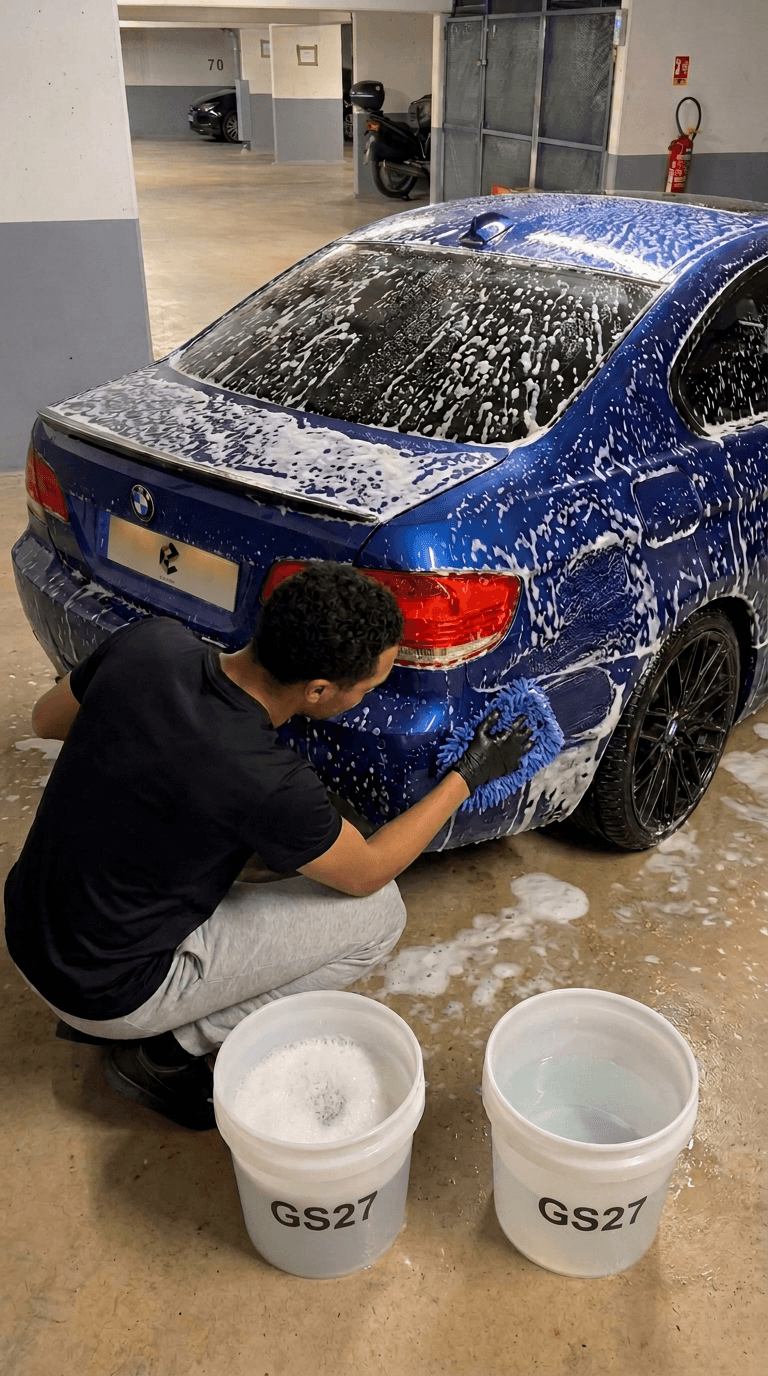 Lavage manuel du véhicule